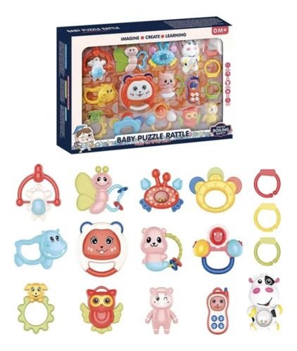 Set Juego De Sonajas Y Mordederas De Juguete Para Bebé R