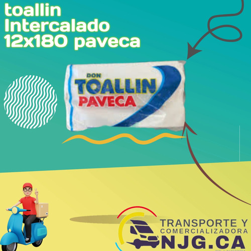 Toallin Intercalado Blanco 12x180 Paveca 