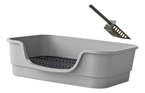 Caja De Arena Abierta En Forma De U Delantera Rebajada, Gris