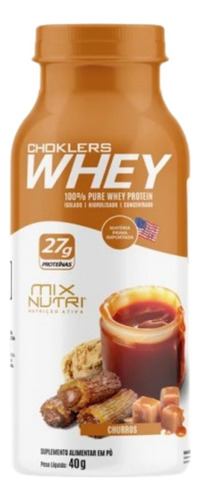 Choklers Whey Sabor Churros 40g Garrafa Mix Nutry