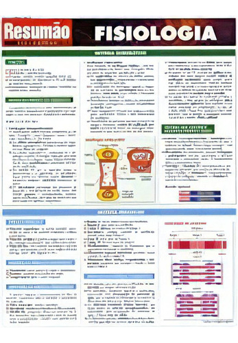 Fisiologia: Fisiologia, De Barros E Fischer Associados. Série N/a, Vol. N/a. Editora Resumao, Capa Mole, Edição N/a Em Português, 2021