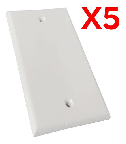 Kit 5 Face Plate Tapa Placa Ciega Red Telefono Ethernet Rj45