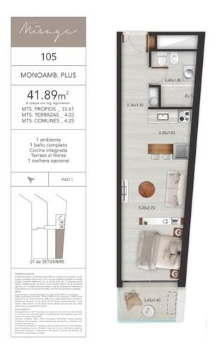 Imagen 7 de 10 de Venta Monoambiente En Punta Carretas Torre Mirage