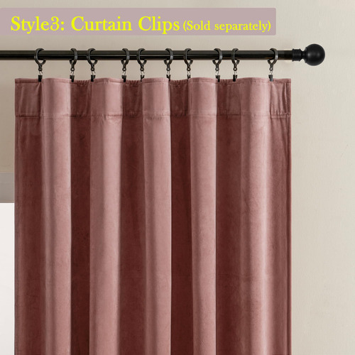 Cortina De Terciopelo Con Diseño De Rosa Salvaje, 300 Cm De