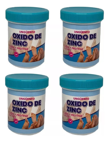 Oxido De Zinc Ungüento Frotación Para Pies 4 Unidades