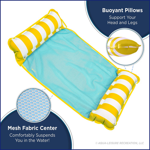 Hamaca Flotadora Para Alberca Pvc Resistente Color Amarillo Amarillo