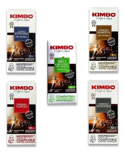 Capsulas Compatible Nespresso Kimbo  Variedad 100 Caps
