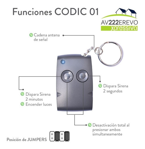 Control Remoto Vecinal Alarma Inalambrica Hexacom Codic01