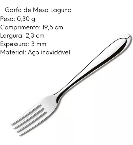 6 Garfo 6 Faca 6 Colher Mesa Aço Inox Laguna Tramontina - DoutordasPanelas