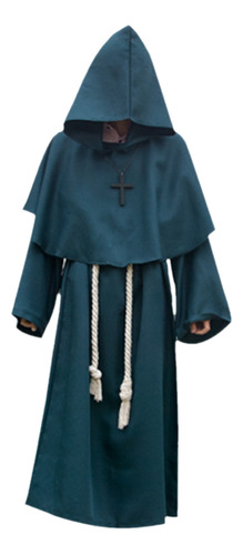 Disfraz Sacerdote Con Capucha Halloween Unisex