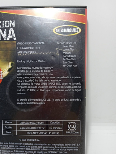 Imagen 4 de 4 de Conexión China - Bruce Lee - Película - Original - Dvd - Cd