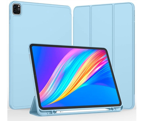 Case Smart @ iPad Pro 12.9 4ta 5ta 6ta 2020/2022 M2  Celeste