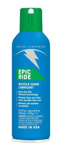 Lubricante Bicicleta Cadena White Lighting Epic Ride, 224ml