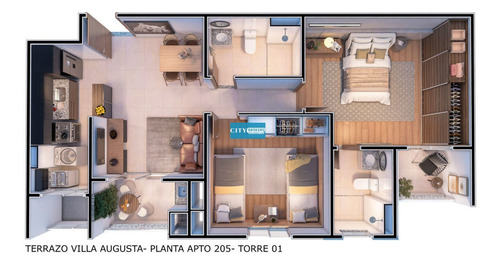 Imagem 14 de 15 de Aparamento 2 Dormitórios Com Suíte E Varanda Gourmet / Opções De Plantas De 52 A 63m² Vila Augusta - Sp1873