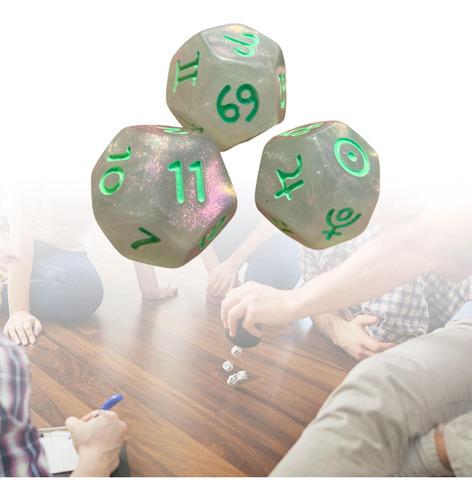3 Dados De Resina Juguetes De Enseñanza De De Claro Y Verde