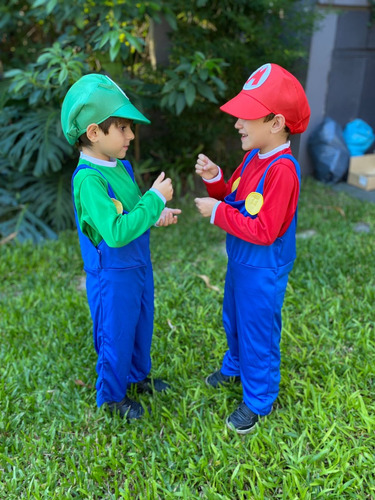 Disfraz Súper Mario Bros Y Luigi. Niños.