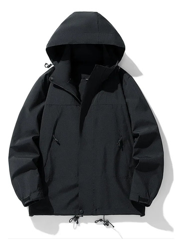 Chaqueta De Escalada Con Capucha Extraíble, Impermeable Y Resistente Al Viento Para Hombre