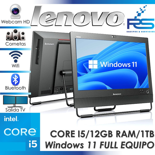 Computadora All In One Core I5 12gb Ram Lenovo 1tb Tienda