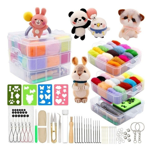 Wool Felting Needle Kit 36 Colors For Crafts