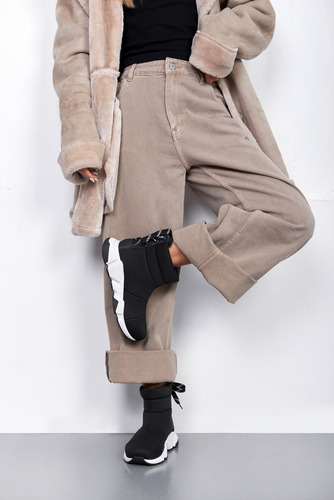 Zapatillas Mujer Jersey Suela Goma Botas Invierno Rebecca