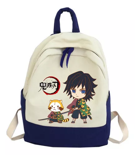 Mochila Anime Demon Slayer Kimetsu No Yaiba Cor Style 4 Desenho Do Tecido  Liso