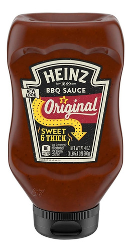 Salsa Barbacoa Heinz Usa Sweet & Thick Pack 4 Un X 606gr ! 