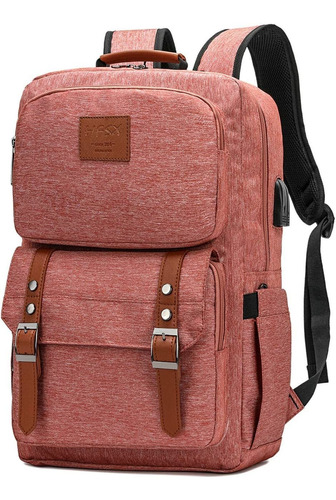 Mochila Rosa Porta Notebooks 15.6 In, Porta Usb/antirrobo