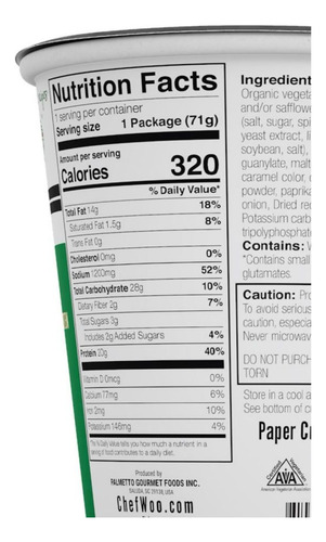 Chef Woo Spicy Tequila Lime Ramen Noodles C/proteina (12 Pz)