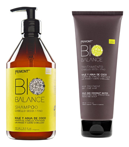 Shampoo + Tratamiento Bio Balance Pelo Seco Primont