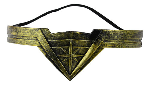Kit de fantasía con forma de tiara Wonder Woman, con pulsera de 3 pulgadas, color dorado