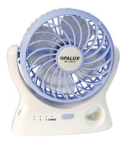 Ventilador Recargable 360° Usb 3 Velocidades Opalux Op-l2814