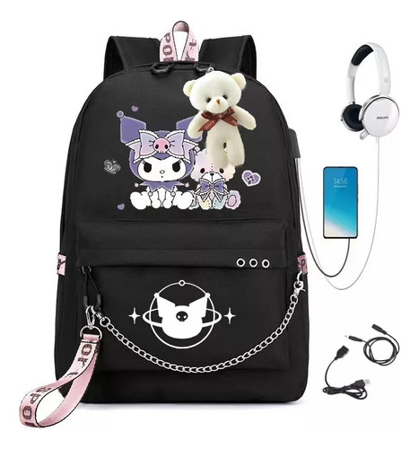 Mochila Kuromi De Gran Capacidad 2024 New Series W5