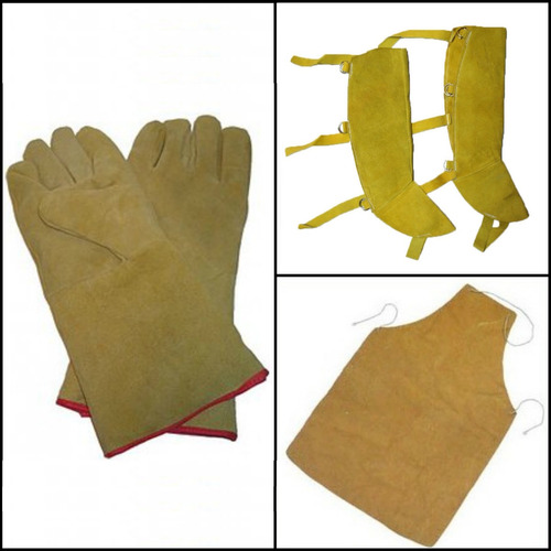 Kit De Soldar Combo Delantal + Guantes + Polainas