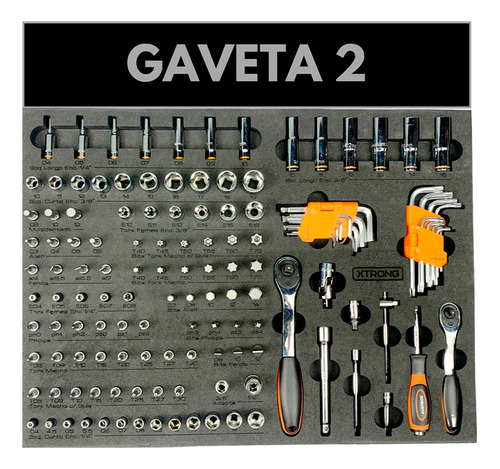 Carrinho De Ferramentas 7 Gaveta Completo 178pc King Tony
