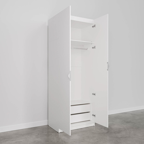 Guarda Roupa Modulado 2 Portas Com Cabideiro E 2 Gavetas