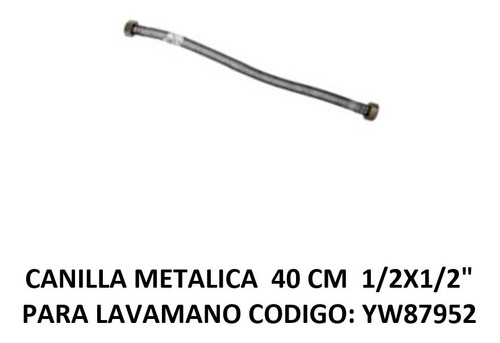 Canilla Metalica 1/2  P/lavamanos  40 Cm Pack De 2 Pzas