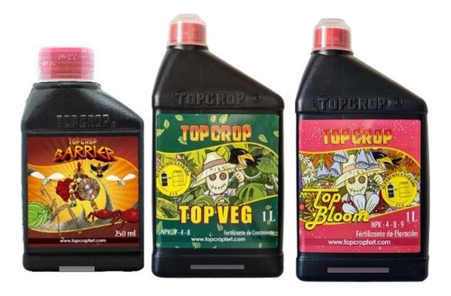 Combo Kit Top Crop Barrier 250ml + Top Veg 1l + Top Bloom 1l