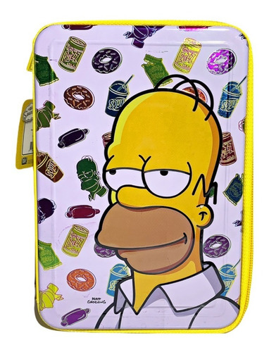 Cartuchera Canopla Mooving Homero Simpson 2 Pisos