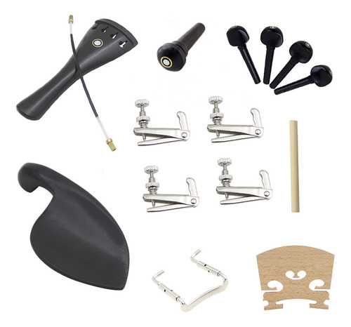 - Accesorios Violín 4/4 15 Piezas: Cordal, Cordón, Botón,