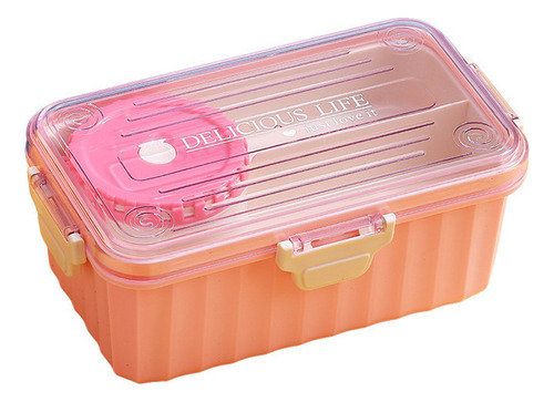 Fiambrera Crisper, Caja De Ensalada De Frutas De Doble Capa