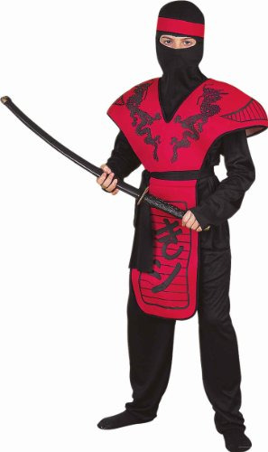 Disfraz Niño - Disfraz De Guerrero Ninja Dragón Rojo, Niño P
