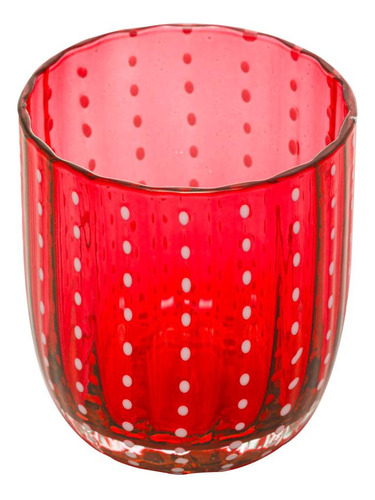 2 Copos Wolff Orquídea De Vidro Vermelho 300ml