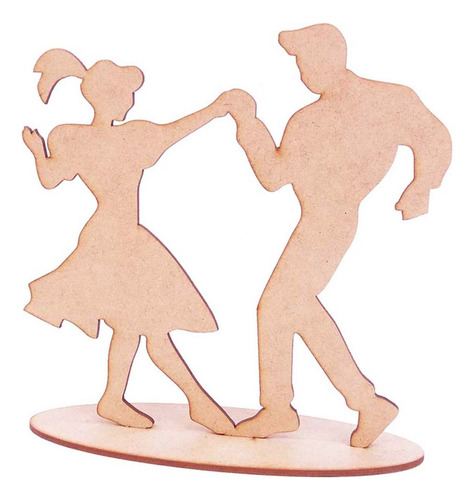 Kit 5 Centro De Mesa Totem Display 20 Cm Casal Dançante Mdf