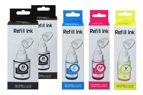 Pack Tintas Alternativas Gi-190 + Negra Extra Para Canon