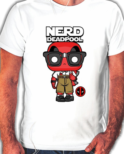 Remeras Sublimadas De Hombres Estampada Deadpool Nerd - 7622