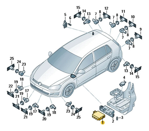 Módulo Comando P/ Estacionamento Vw Passat 16/24 5q0919294a