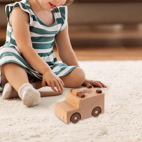 Adorno De Juguete De Coche De Madera, Figura Estilo B