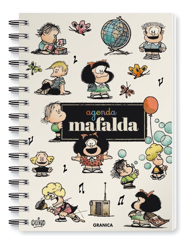 Agenda Perpetua Mafalda Anillada Blanca, De Quino., Vol. 1.