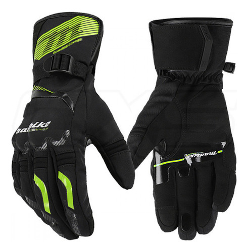 Guantes Moto Largos Madbike Mad65 Fluor Con Protecciones