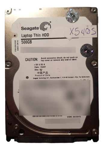 Disco Hdd 500gb Notebook Seagate St500lt012